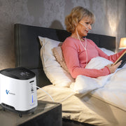 Home Oxygen Concentrator Varon 1-7L/min Adjustable 105W Breathing Machine for Home, Indoor or Car Use with AC/DC Power Supply, Nebulizer Treatment