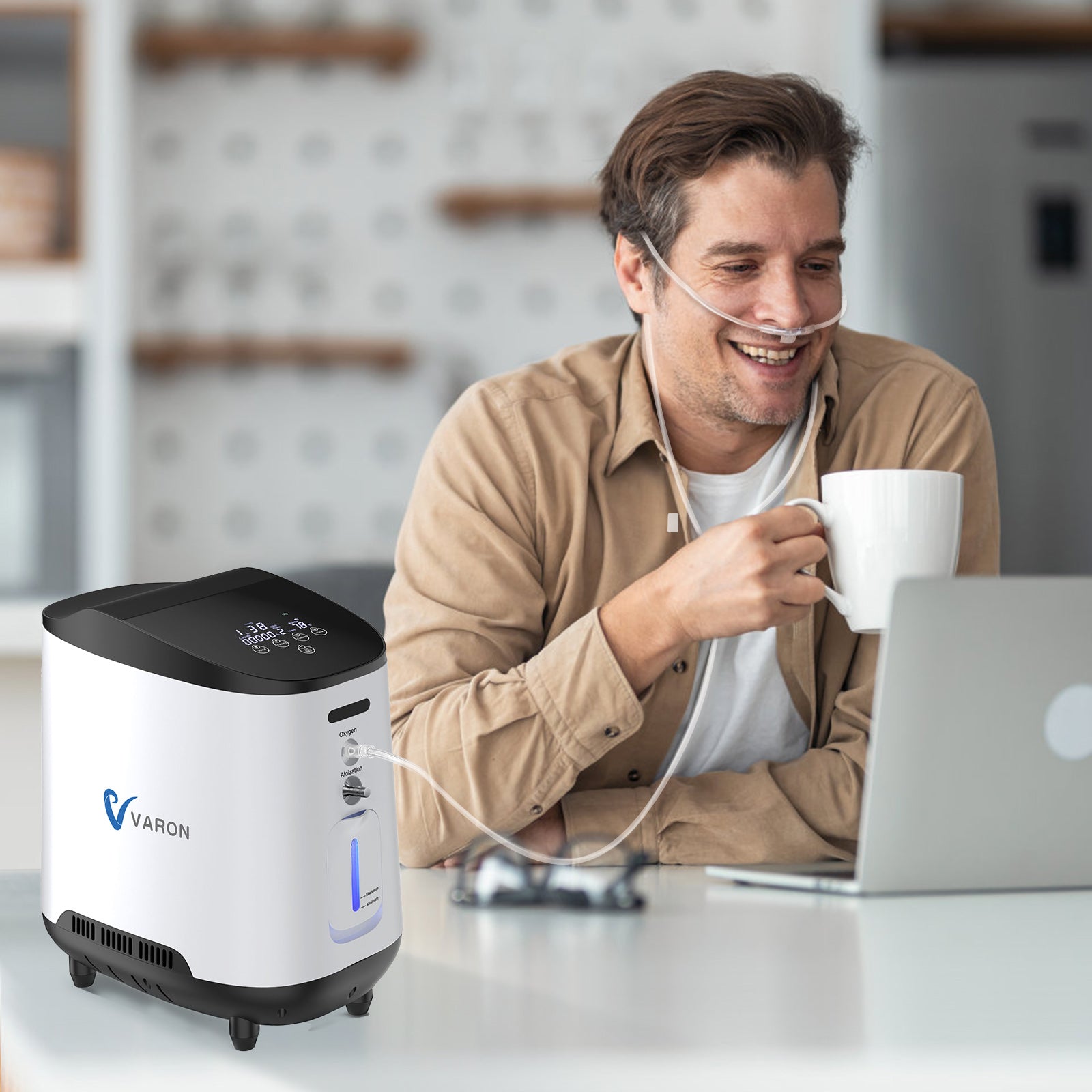VARON Home Oxygen Concentrator 105W+Portable Oxygen Concentrator NT-03