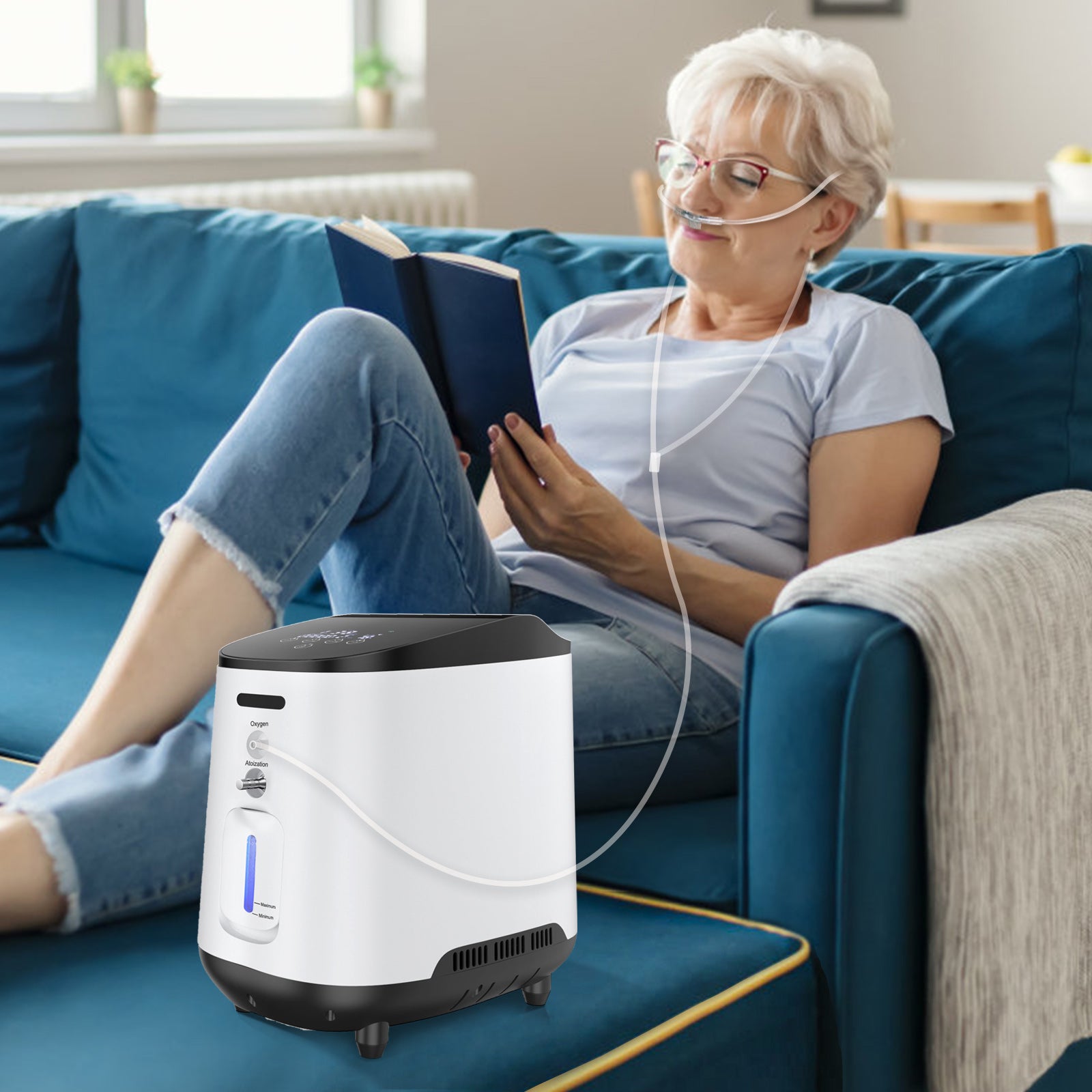 VARON Home Oxygen Concentrator 105W+Portable Oxygen Concentrator NT-03