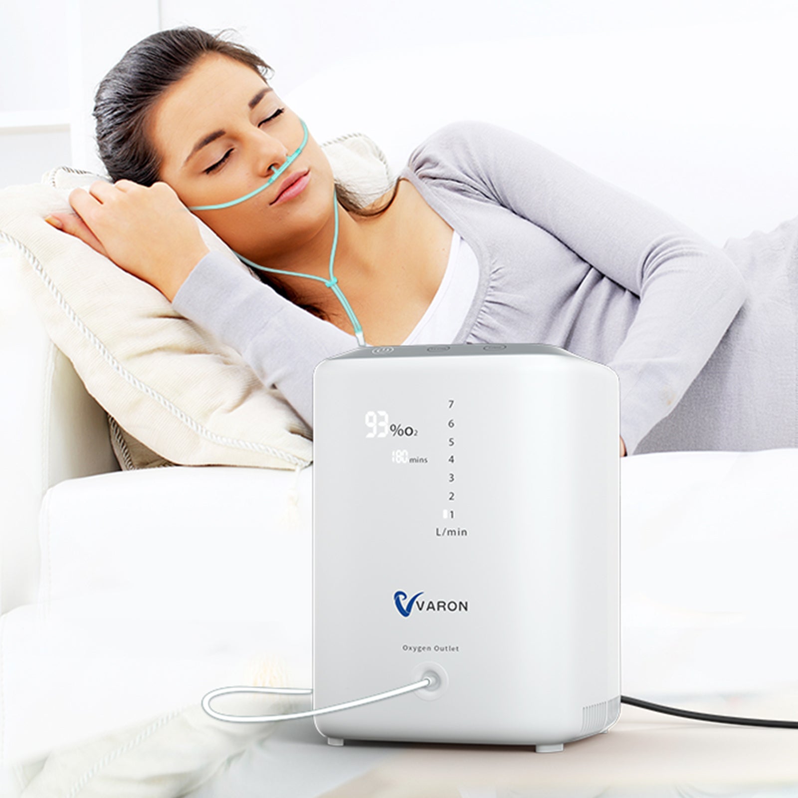 VARON 1-7L/min Home Oxygen Concentrator NT-04