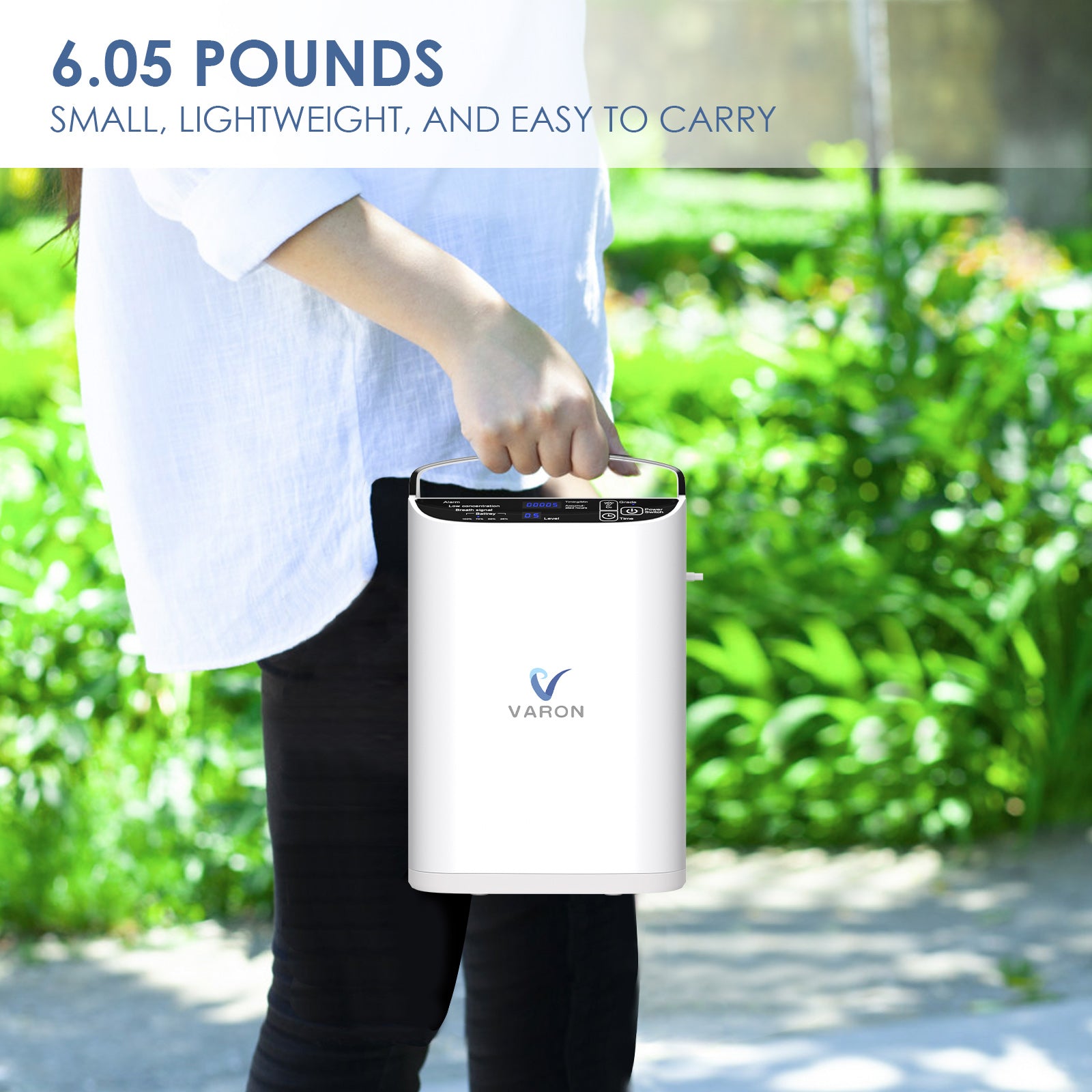 VARON 5L/min Pulse Flow Portable Oxygen Concentrator NT-01