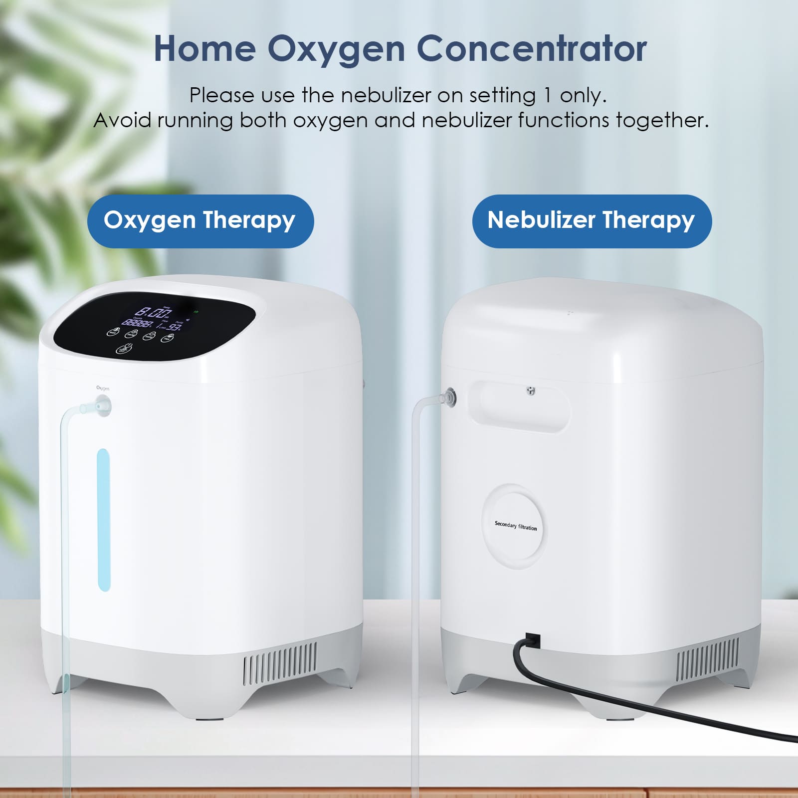 1-7L/min Home Oxygen Concentrator 118W