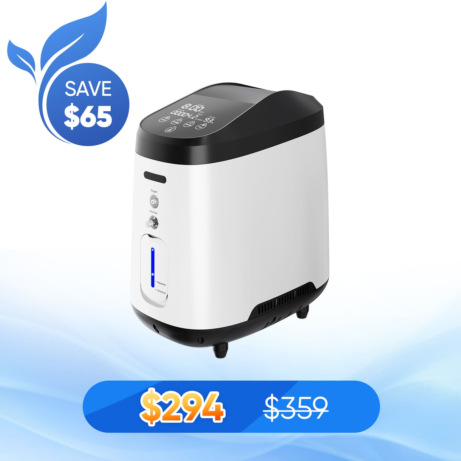 1-8L/min Adjustable Oxygen Concentrator 105W Pro for Home Use