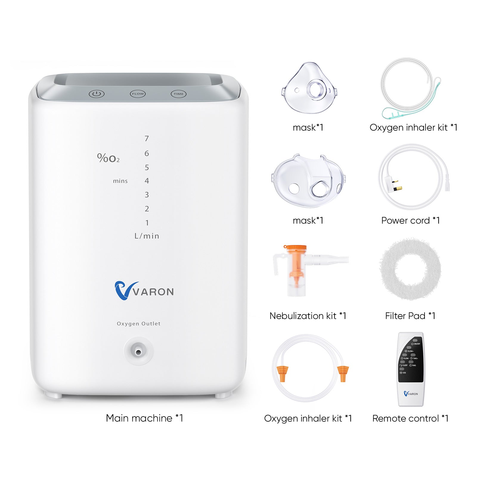 VARON 1-7L/min Home Oxygen Concentrator NT-04