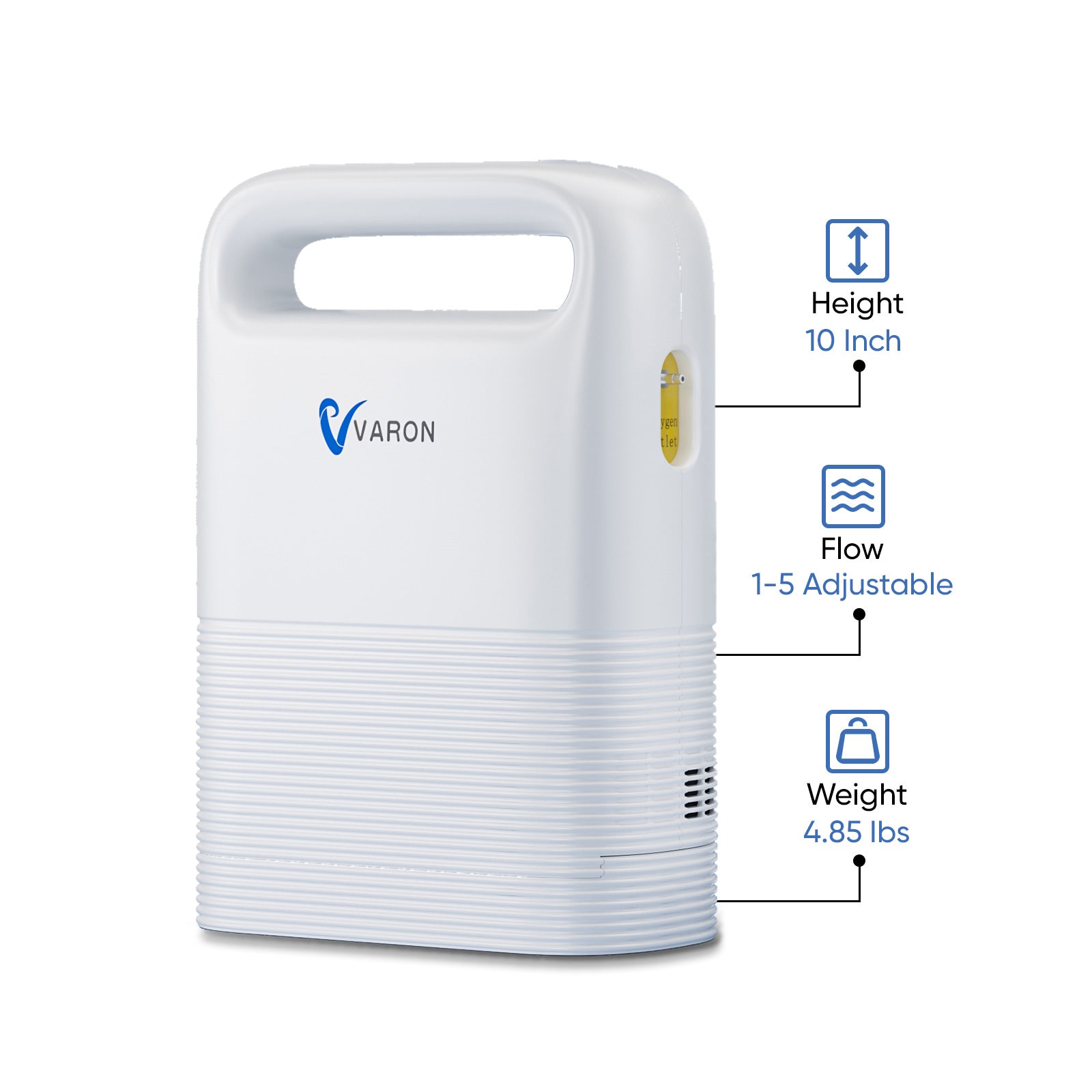VARON 1-5L/min Pulse Flow Portable Oxygen Concentrator NT-02