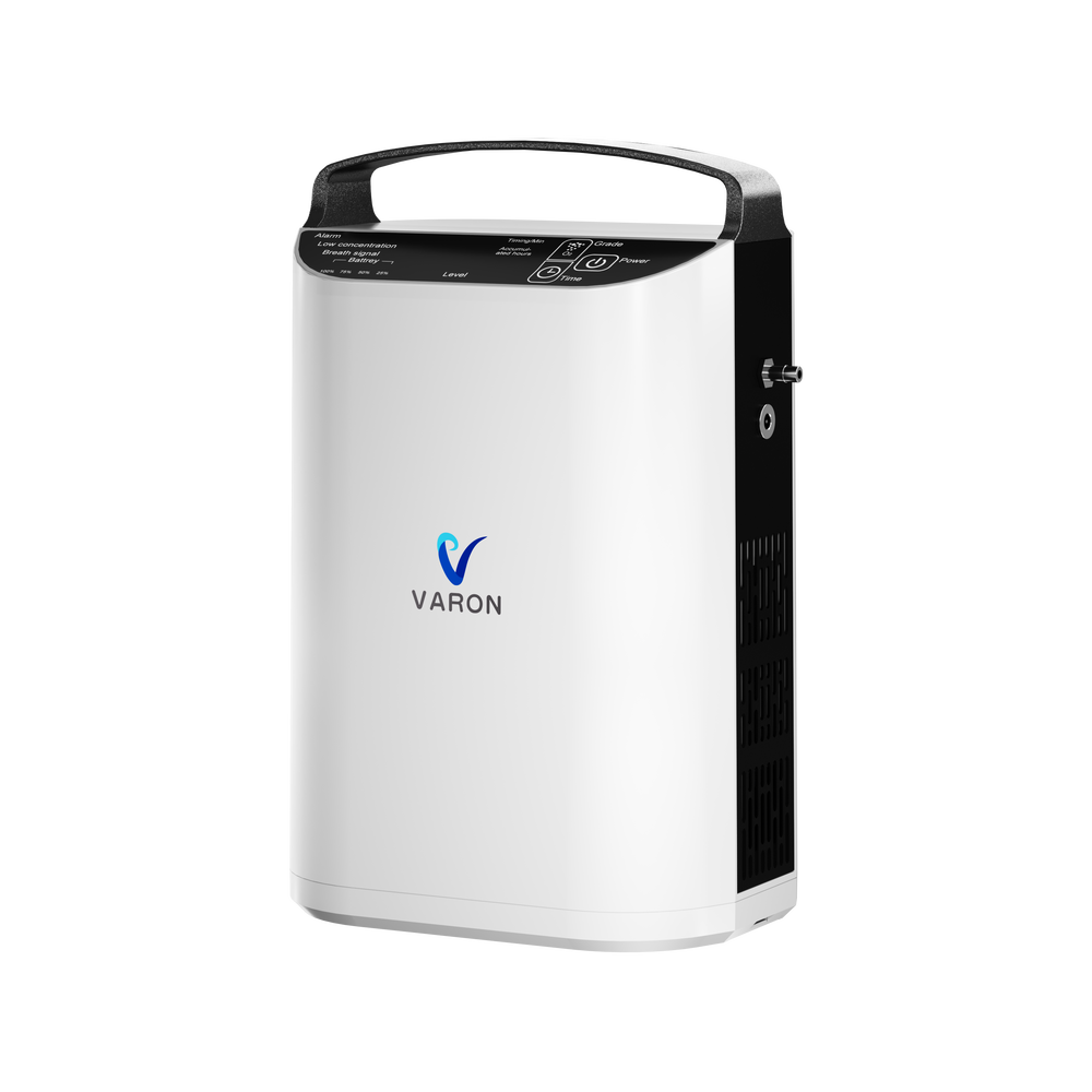 VARON 5L/min Pulse Flow Portable Oxygen Concentrator NT-01+One 8 Cell Battery