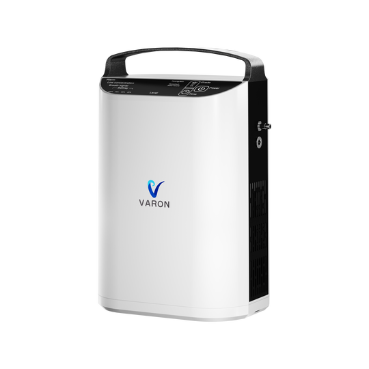 VARON 5L/min Pulse Flow Portable Oxygen Concentrator NT-01+One 8 Cell Battery
