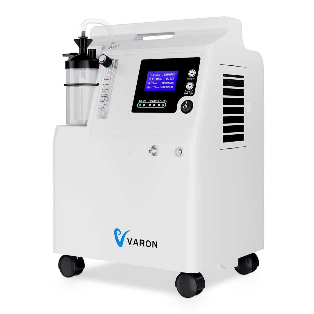 Varon Oxygen Concentrator Medical Grade Stable 93% Oxygen Purity at 0.5-5L/min Continuous Flow Serene 5L for Home Use
