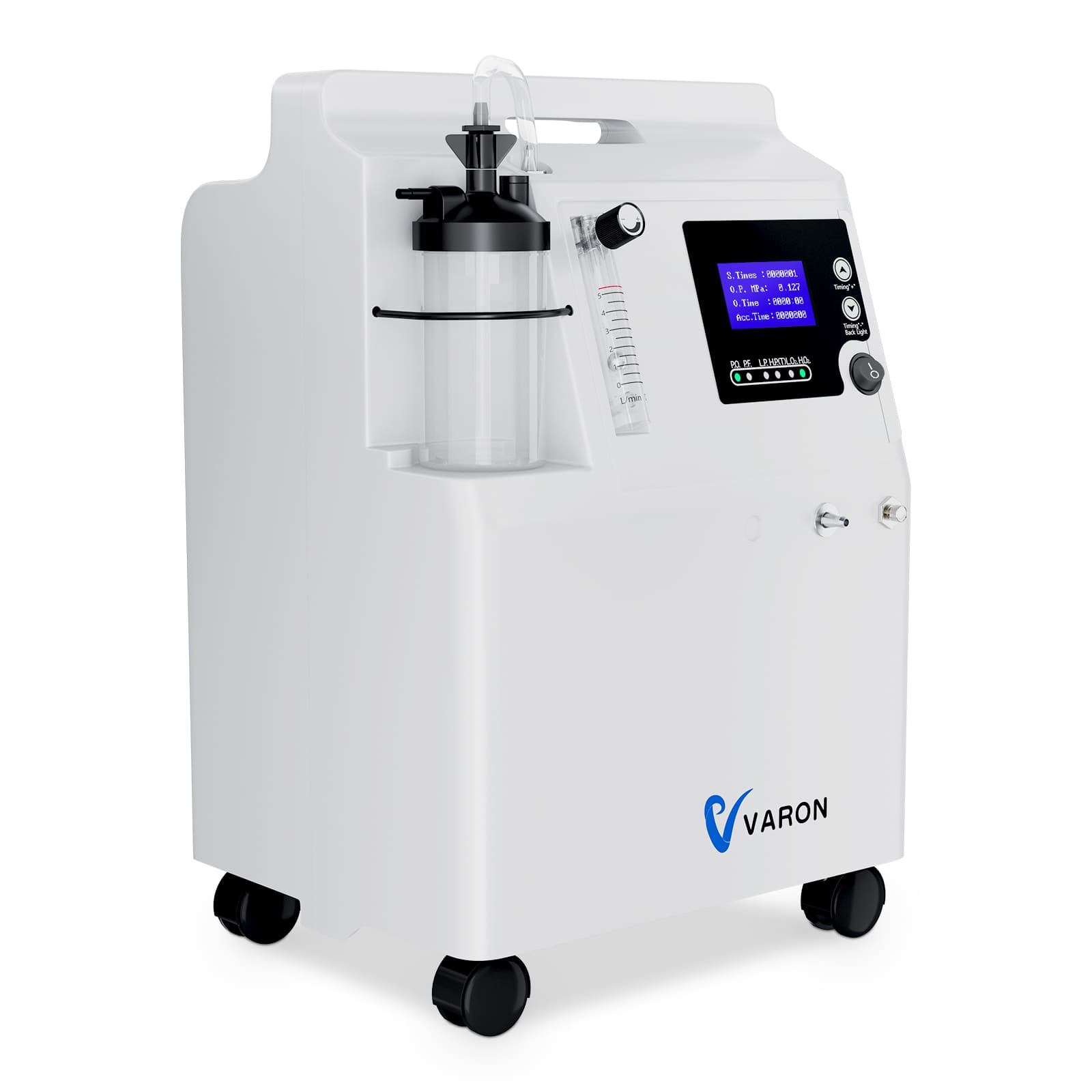 Varon 5L Oxygen Concentrator FDA Approved Continuous Flow Home Oxygen Concentrator Serene 5 with 2-in-1 Nebulization and 24H/7D Operation