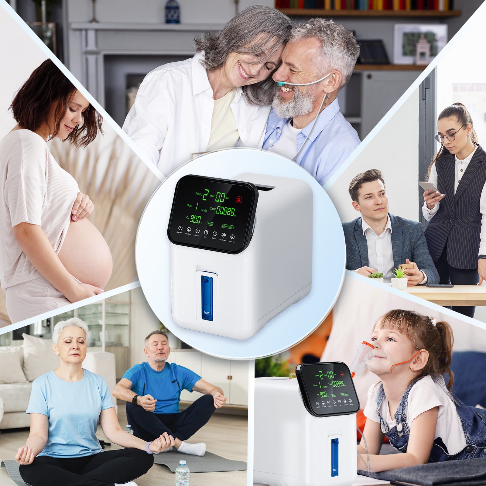 1-7L/min Home Oxygen Concentrator YK608A