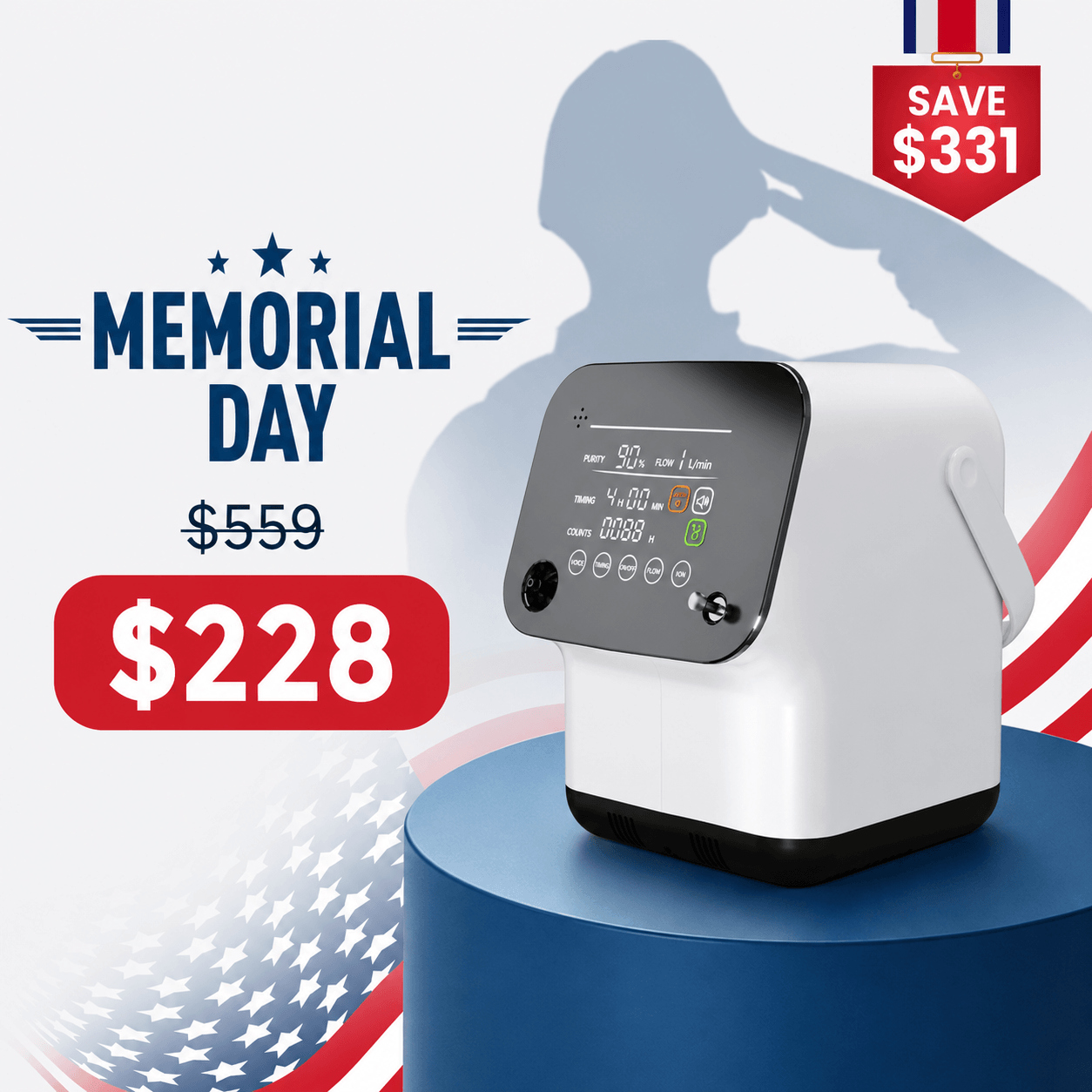 Super Quiet ZY1SW Home Oxygen Concentrator | 1–7L Continuous Flow