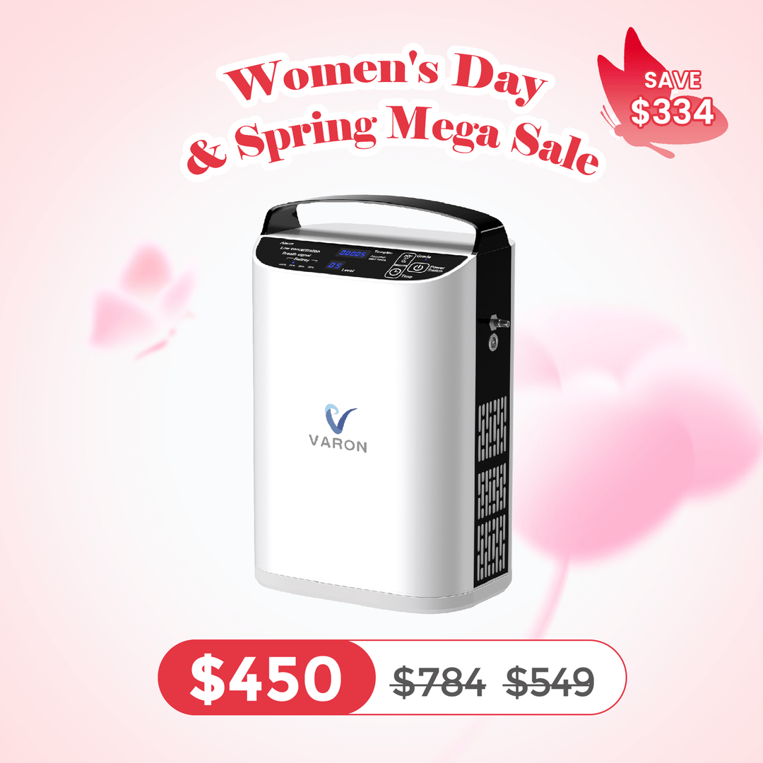 VARON 5L/min Pulse Flow Portable Oxygen Concentrator NT-01