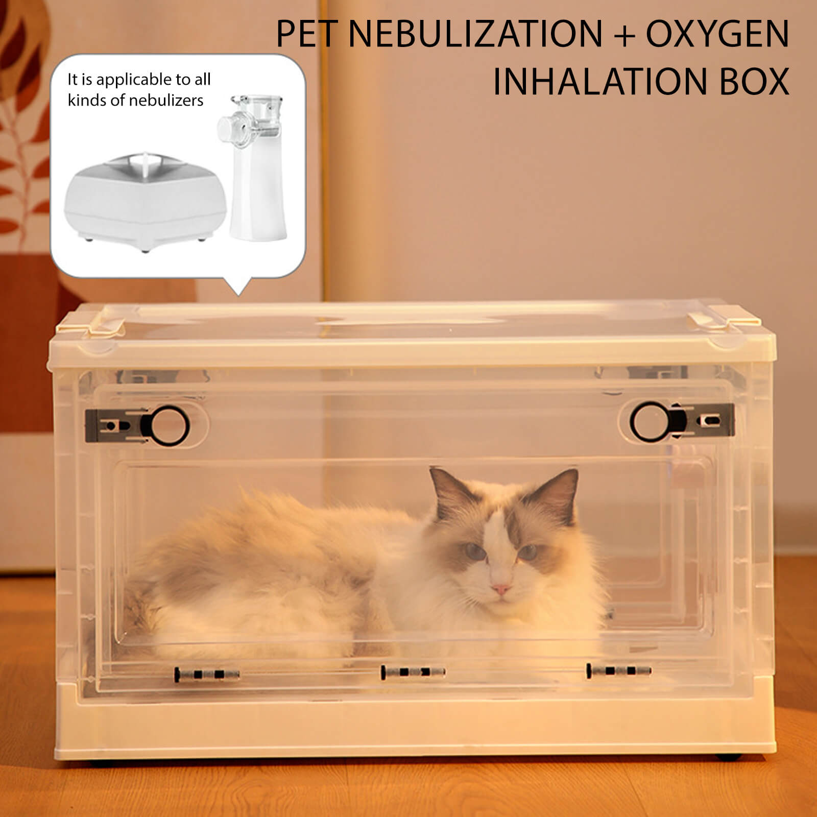 Portable Pet Oxygen Chamber Nebulization Box for Oxygen Therapy