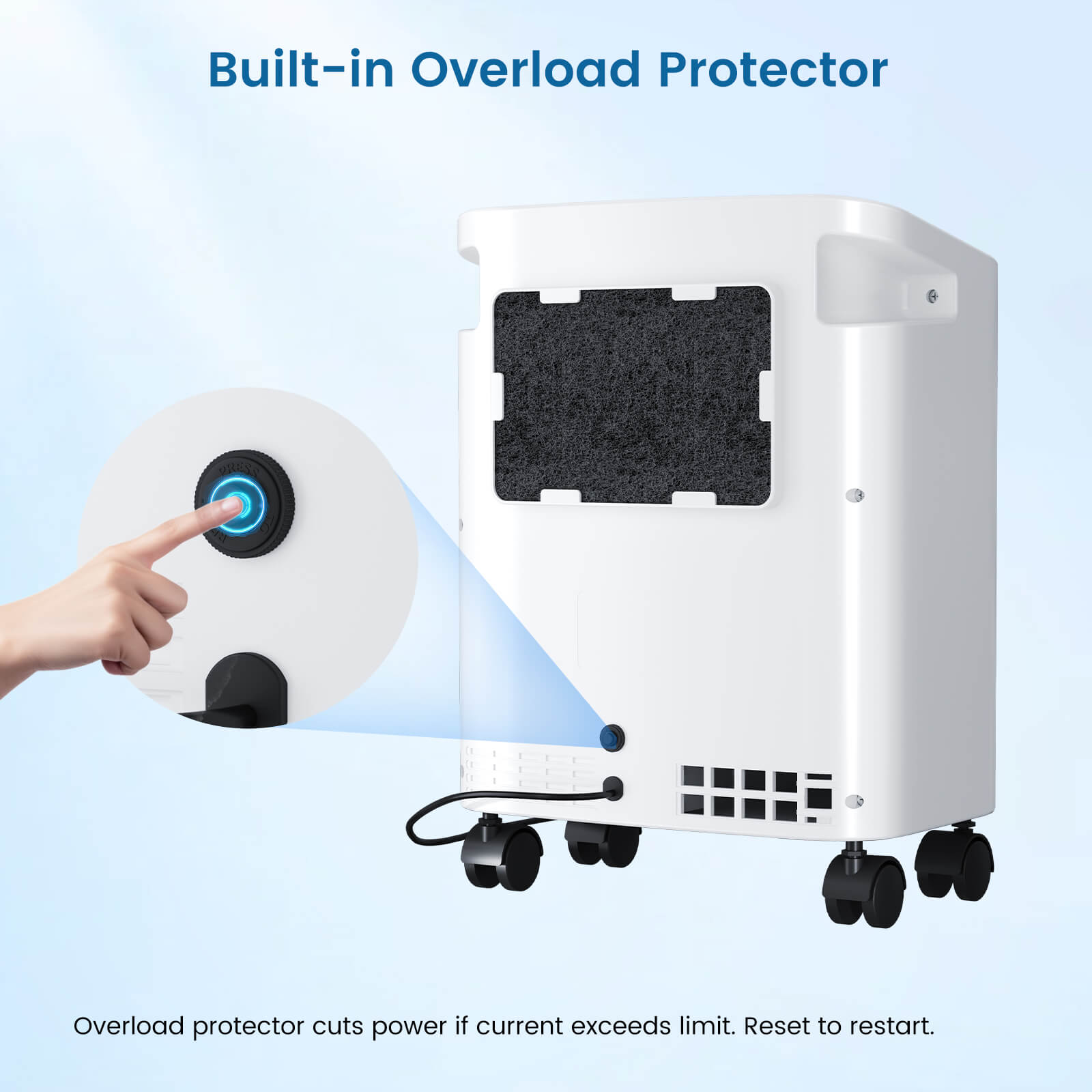 VARON Home Oxygen Concentrator With the Wheels JAY-3EW