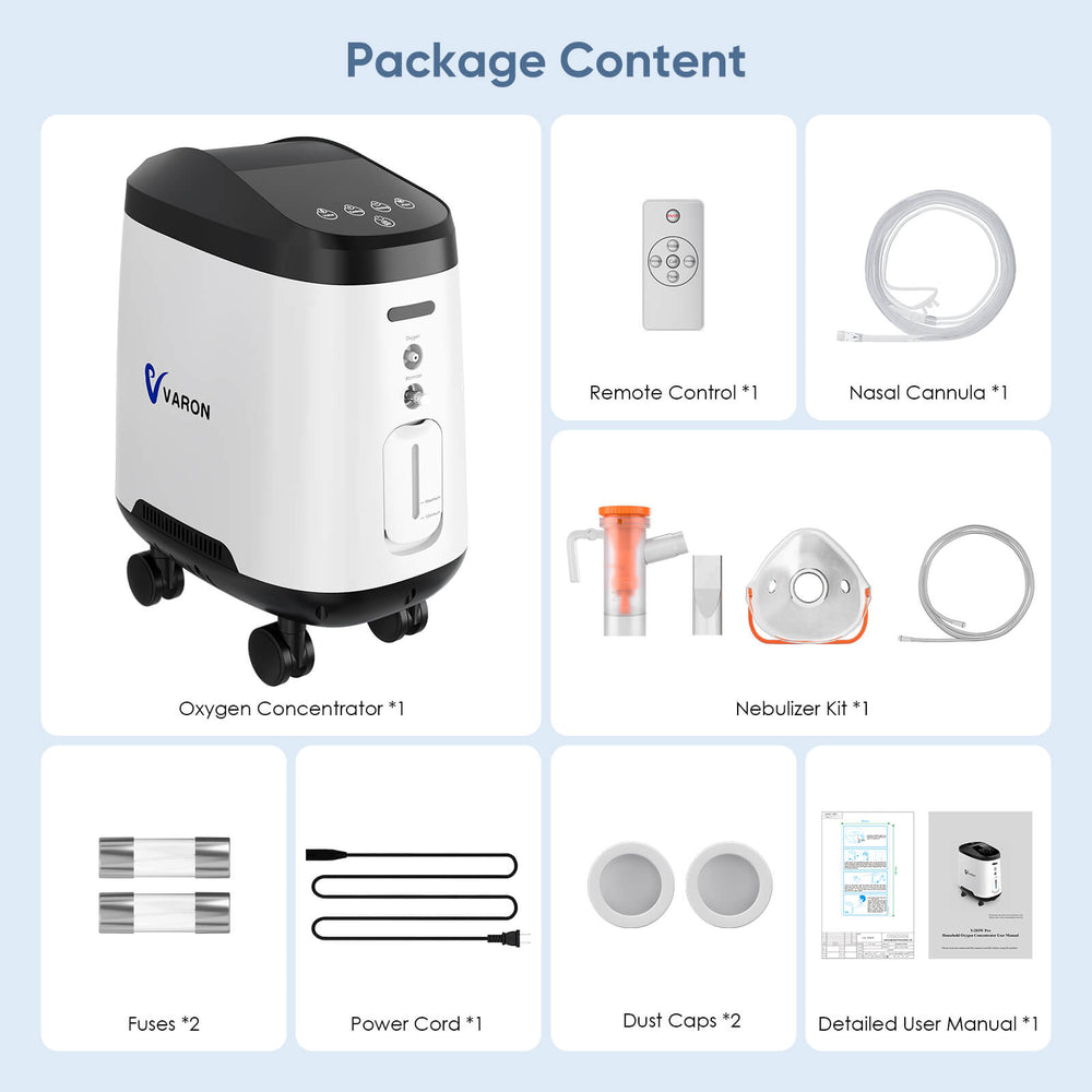 VARON Home Oxygen Concentrator With the Wheels 105W Pro Max