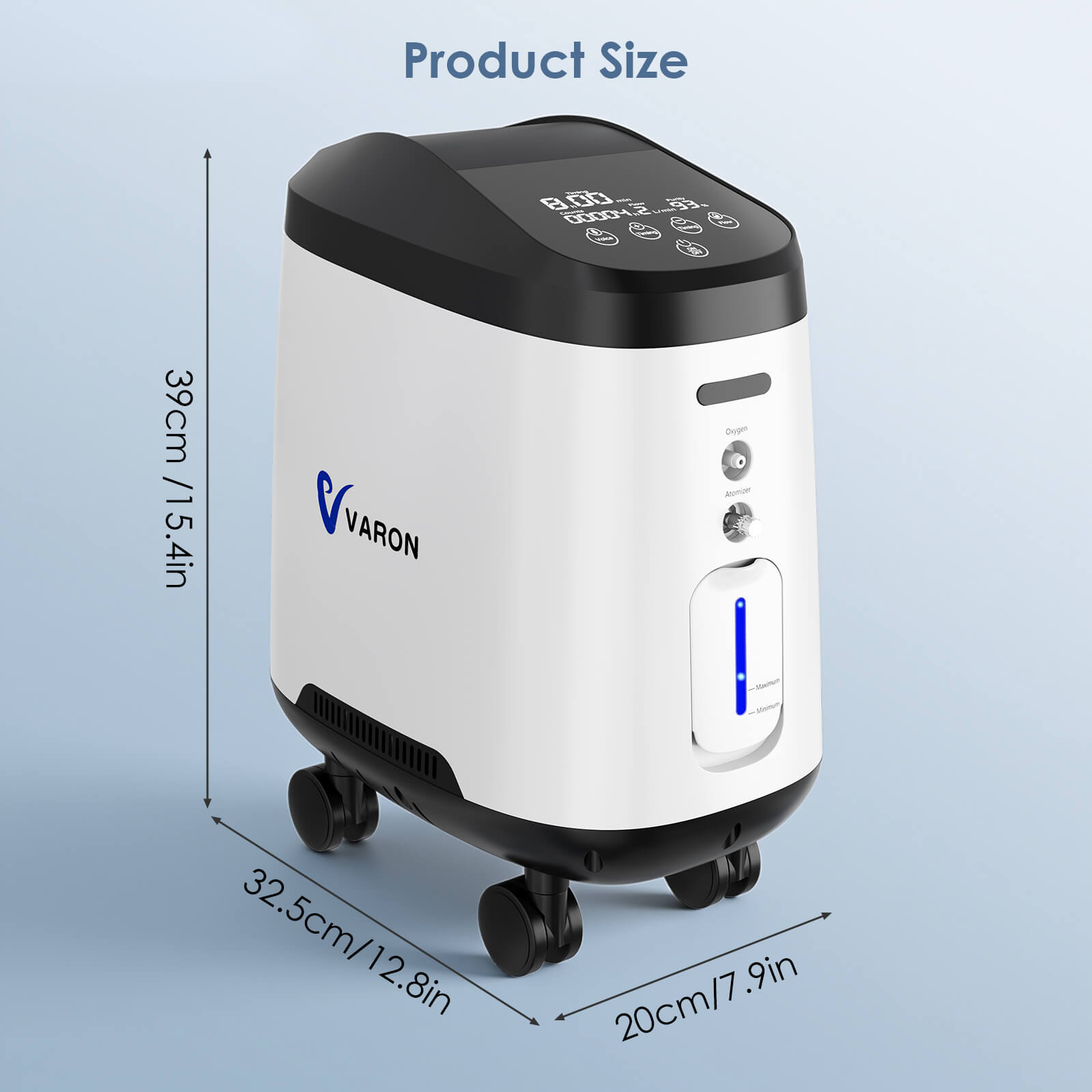 VARON Home Oxygen Concentrator With the Wheels 105W Pro Max