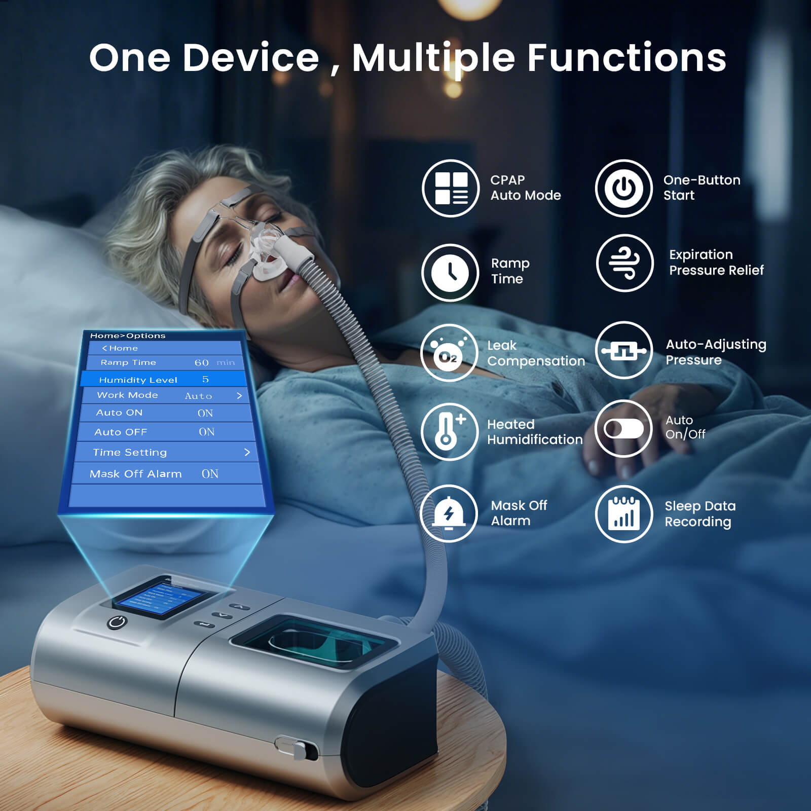 NEW ARRIVAL CPAP Machine DS-6 With Heated Humidifer