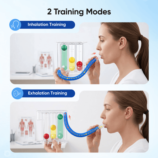 3-Ball Incentive Spirometer Respiratory Breathing Trainer