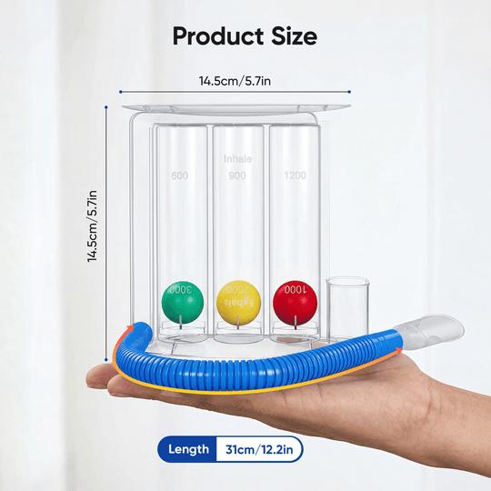 3-Ball Incentive Spirometer Respiratory Breathing Trainer