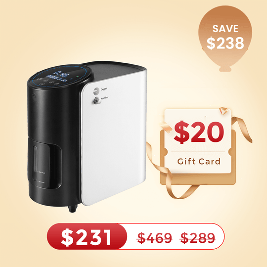 VARON 1-7L/min Adjustable Home Oxygen Concentrator 101W