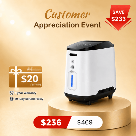 VARON 1-7L/min Adjustable Home Oxygen Concentrator 105W