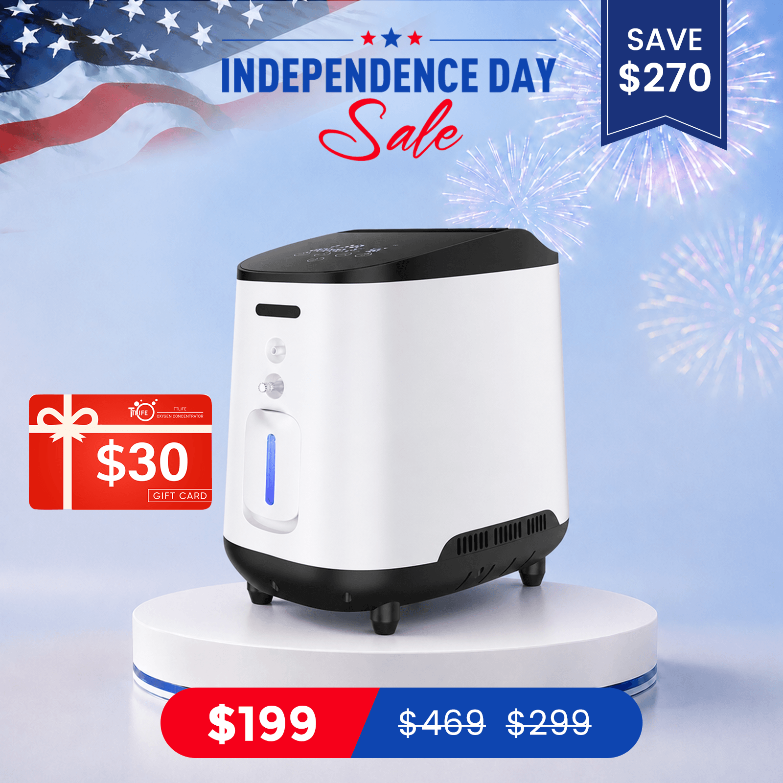 Reliable Adjustable 105W Home Oxygen Unit | 1.7L Indoor Use