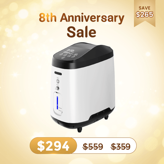 VARON Home Oxygen Concentrator 1-8L/min Adjustable 105W Pro