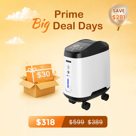 VARON Home Oxygen Concentrator With Wheels 105W Pro