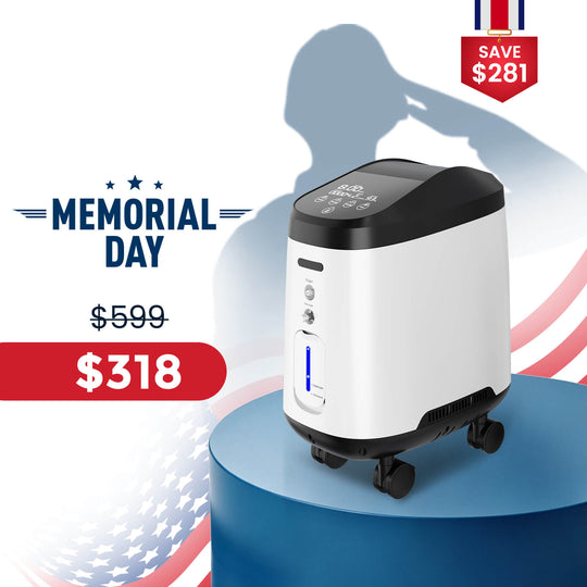 VARON Home Oxygen Concentrator With Wheels 105W Pro