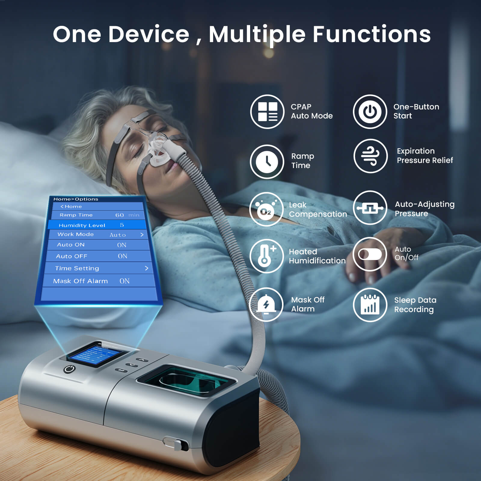 NEW ARRIVAL CPAP Machine DS-6 With Heated Humidifer