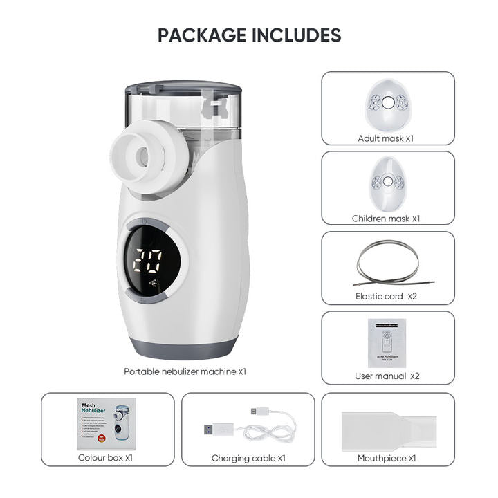 Compact Portable Nebulizer 135B With Intuitive LED Display