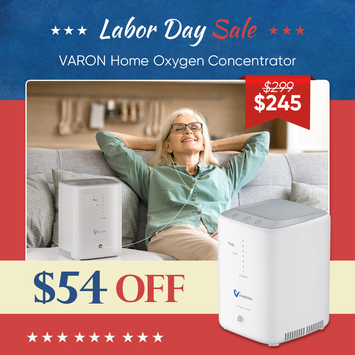 2IN1 VARON 1-7L/min Home Oxygen Concentrator NT-04