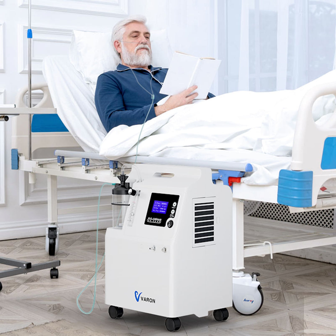 Home Oxygen Concentrator FDA Approved Breathing Machine for Home Varon Continuous Flow 5L Oxygen Concentrator Serene 5 with 2-in-1 Nebulization