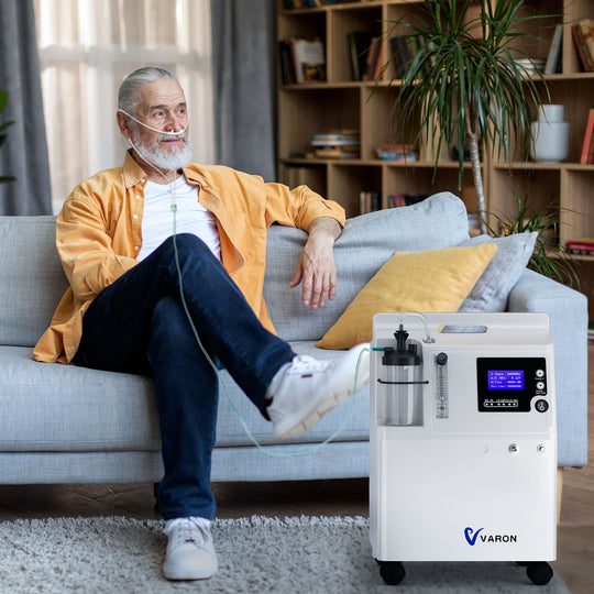 Home Oxygen Concentrator FDA Approved Breathing Machine for Home Varon Continuous Flow 5L Oxygen Concentrator Serene 5 with 2-in-1 Nebulization