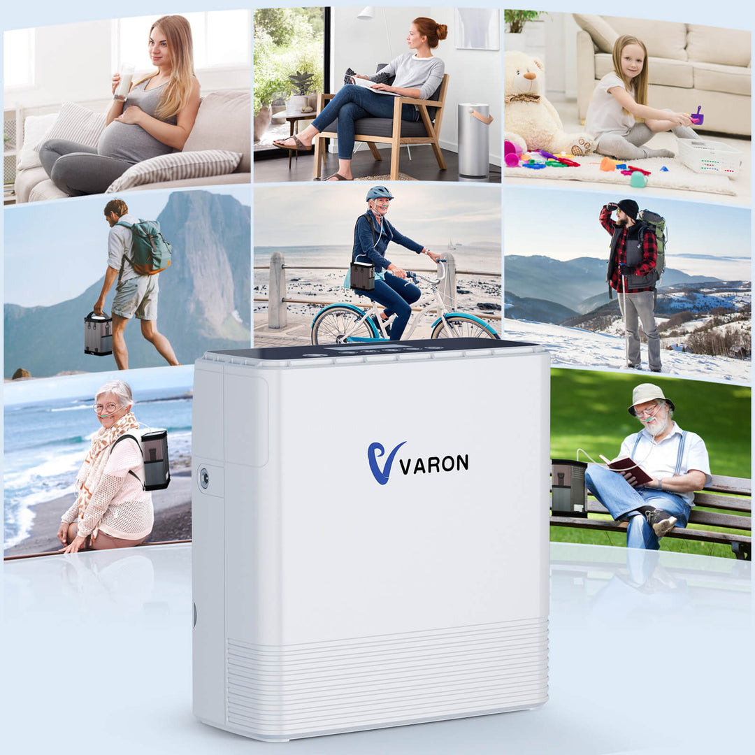 Portable Oxygen Concentrator Varon 1-6L/min Continuous Flow NT-06 with One Battery for Outdoor Use