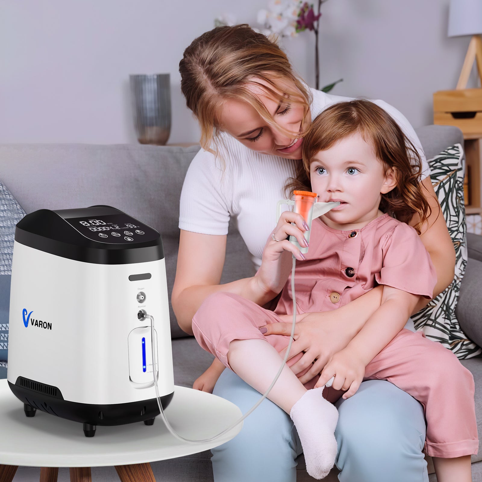 VARON Home Oxygen Concentrator 1-8L/min Adjustable 105W Pro