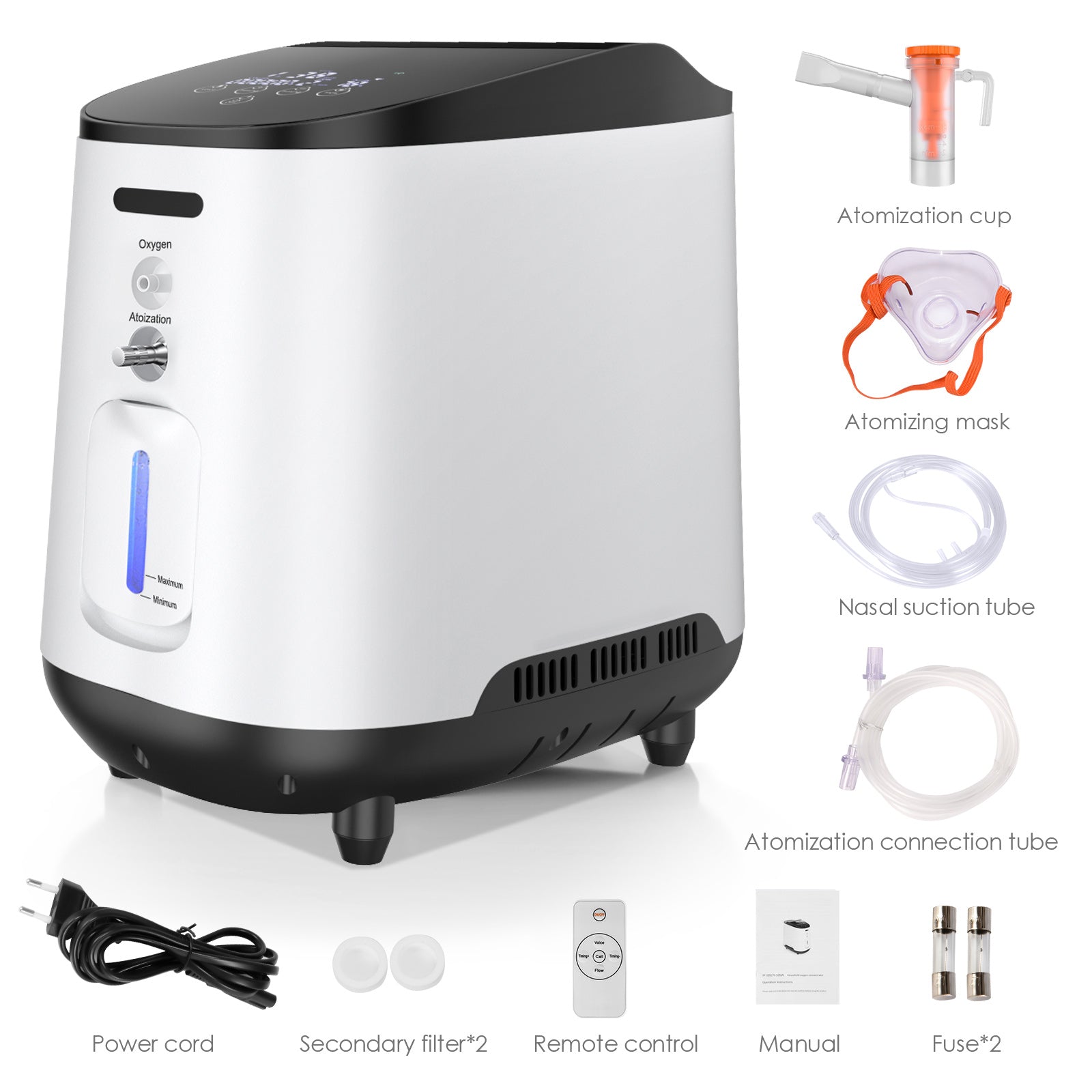 家庭用 酸素濃縮器　JY-105W Efficient 105W Home Oxygen Concentrator | 1.7L Indoor Flow