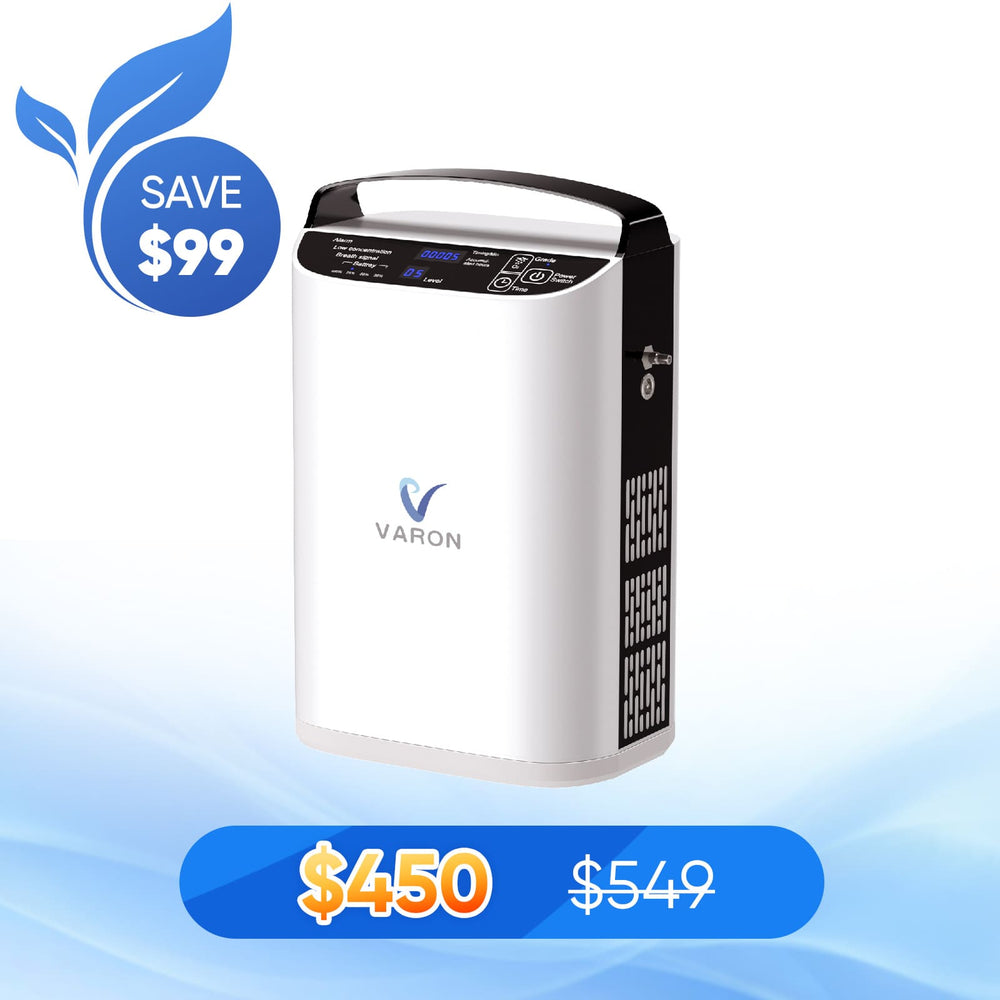 Smallest Portable Oxygen Concentrator Continuous Flow Varon 5L/min Pulse Flow Portable Oxygen Concentrator NT-01