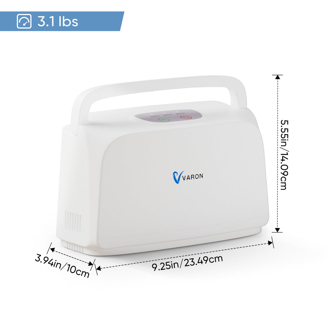 VARON Portable Oxygen Concentrator NT-03+An 8 Cell Battery