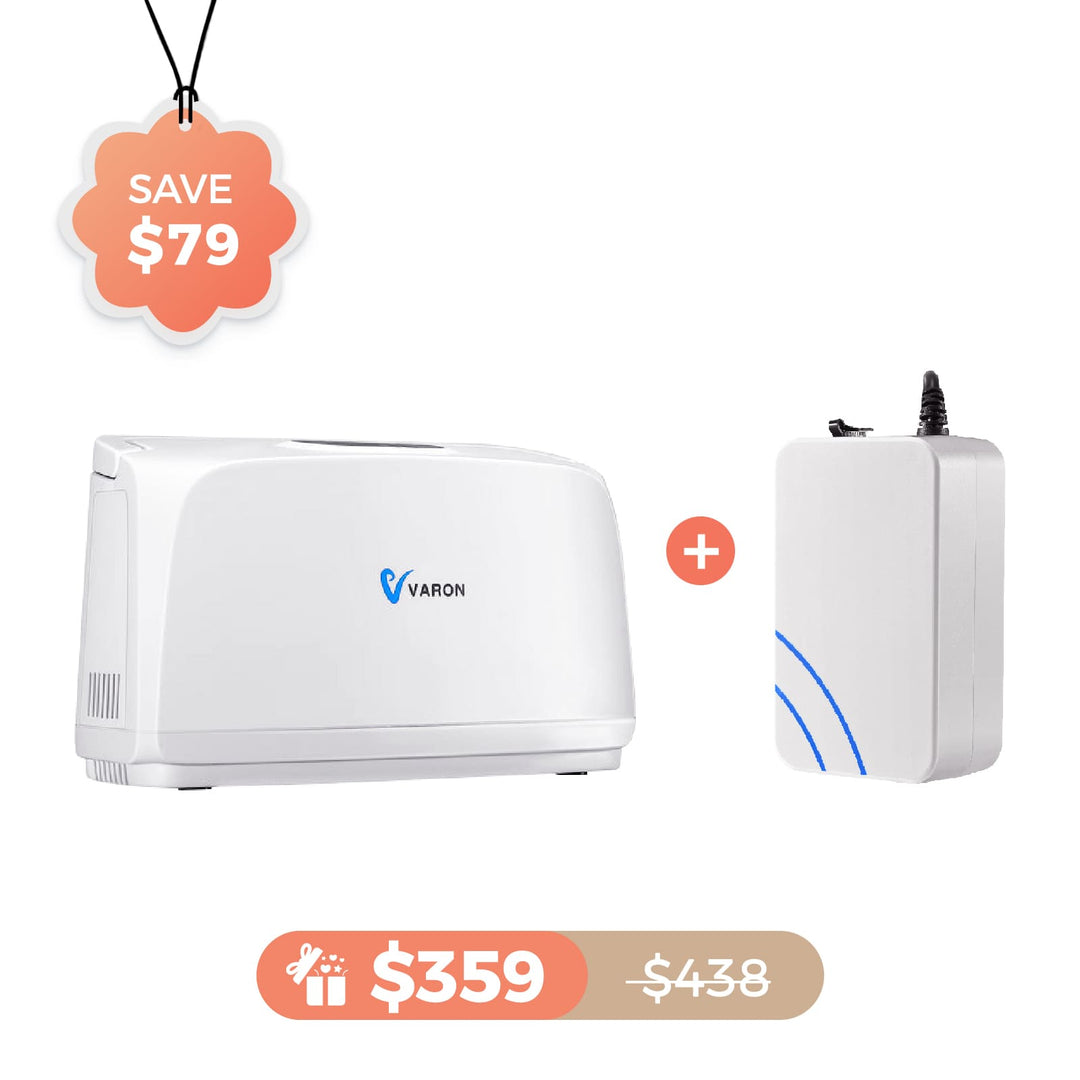 VARON Portable Oxygen Concentrator NT-03+One 8 Cell Battery