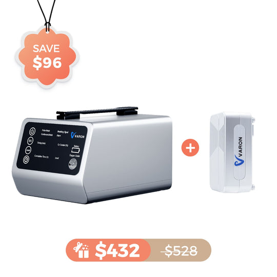 NEW ARRIVAL VARON Portable Oxygen Concentrator VT-1 for High Altitudes and Travel+ One 8 Cell Battery