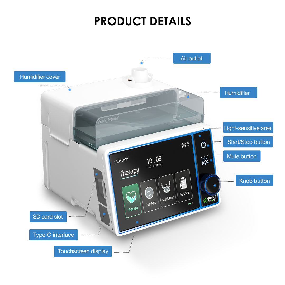 NEW ARRIVAL VARON Sunny Series BiPAP Machine 25S With Heated Humidifer