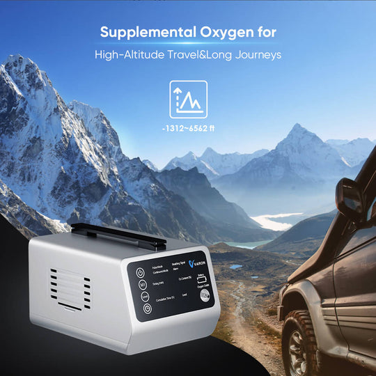 NEW ARRIVAL VARON Portable Oxygen Concentrator VT-1 for High Altitudes and Travel+ One 8 Cell Battery