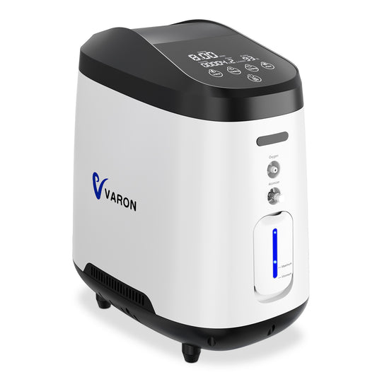 Varon 1-8 Liter Home Use Oxygen Concentrator Ultra Quiet 105W Pro 24/7D Use with 10-stage Filtration