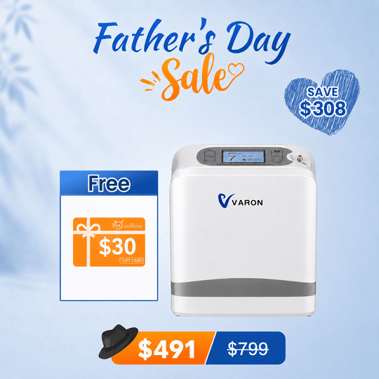 VARON Portable Oxygen Concentrator 1-7 L/min VP-8 Lite