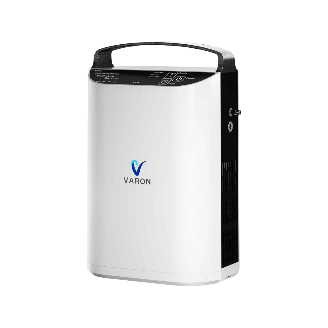 VARON 5L/min Pulse Flow Portable Oxygen Concentrator NT-01+One 8 Cell Battery