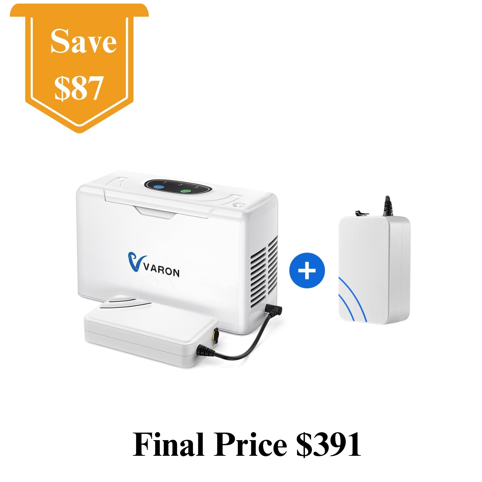 VARON Portable Oxygen Concentrator NT-05+One 8 Cell Battery