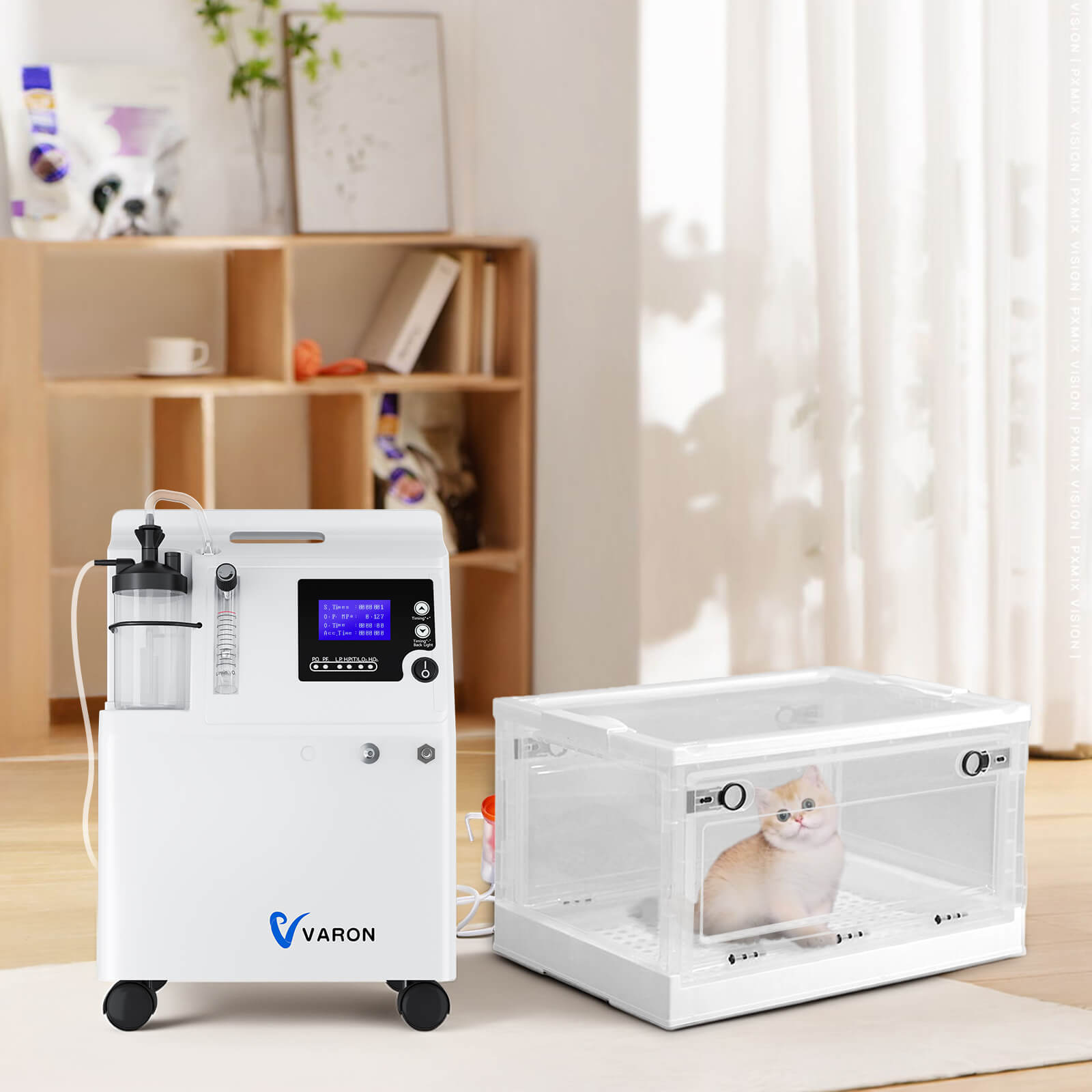 Pet Oxygen Chamber Compatible with Serene 5 for Continuous Oxygen Therapy