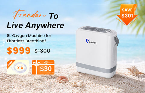 Varon NT-06 Portable Oxygen Concentrator | 1.6L Continuous Flow