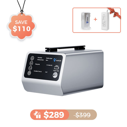 Varon Portable Oxygen Concentrator New Arrival 1-5 Liter/min VT-1 for Outdoor, High Altitude Travel and Car Use